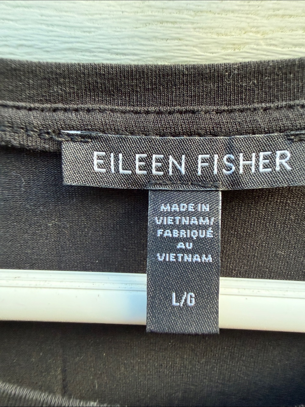 Eileen Fisher | Black Tunic Blouse size Large - Picture 2 of 4